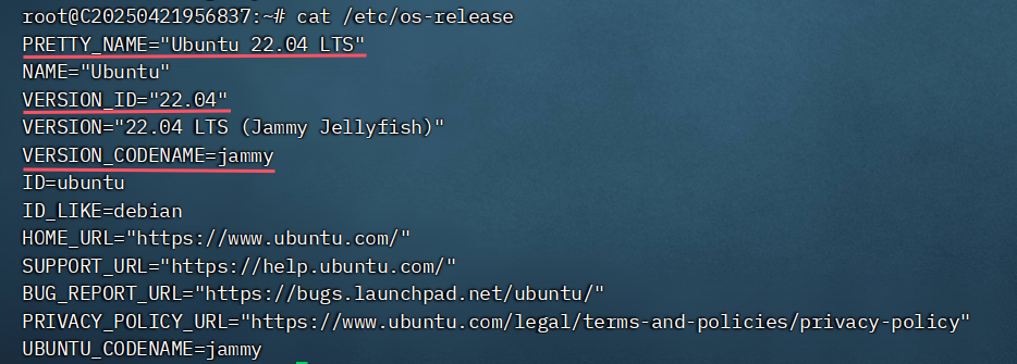 os-release文件内容