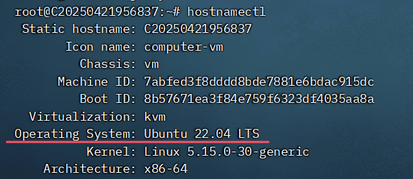 hostnamectl命令输出示例
